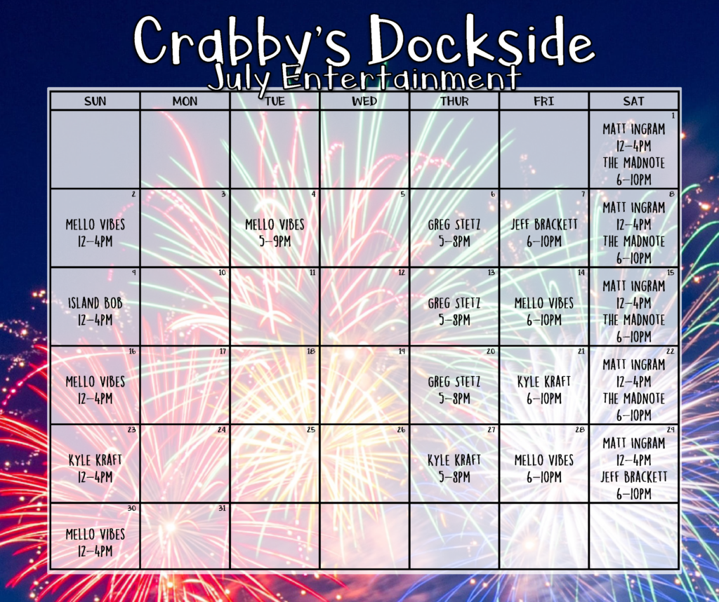 Entertainment CRABBY’S DOCKSIDE FT. PIERCE